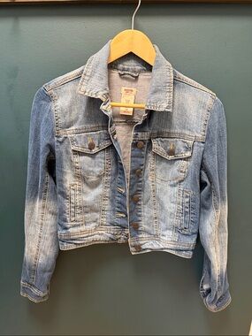 Mossimo Medium Blue Cropped Jean Jacket